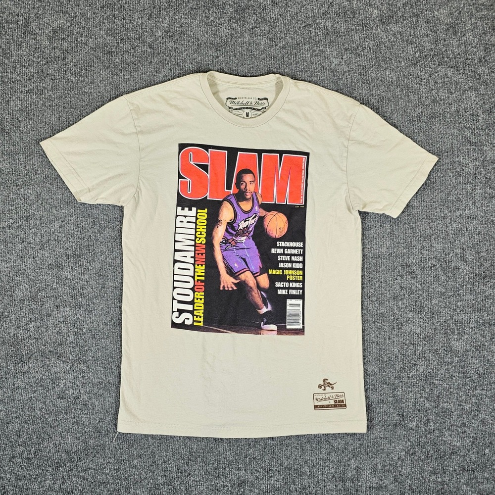 Mitchell & Ness Damon Stoudemire SLAM Magazine T‎ Shirt Men's White Medium NBA